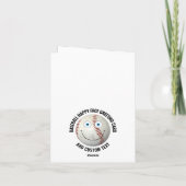 10個セット 青い目をしたハッピー フェイスの野球ボールを使ったカスタム グリーティングカード (裏面)