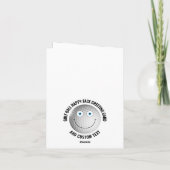 10個 カスタム ゴルフボール 青い目 笑顔のグリーティングカード カード (裏面)