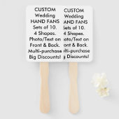10倍カスタムのパーソナライズされた結婚手のファンの好意 ハンドファン (正面&裏面)