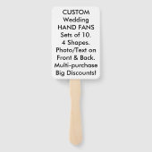 10倍カスタムのパーソナライズされた結婚手のファンの好意 ハンドファン (裏面)