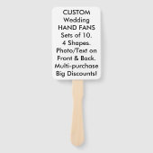 10倍カスタムのパーソナライズされた結婚手のファンの好意 ハンドファン (正面)