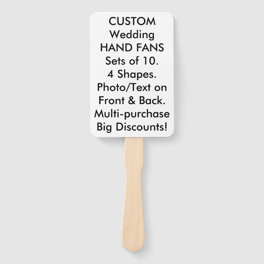 10倍カスタムのパーソナライズされた結婚手のファンの好意 ハンドファン (正面)