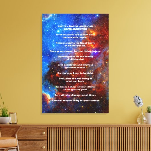 10先住民アメリカのインドの戒め キャンバスプリント (インサイチュ (リビング))