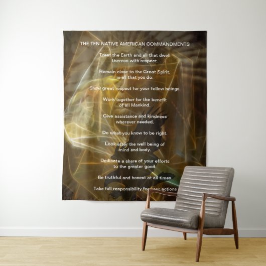 10先住民アメリカのインドの戒め タペストリー (インサイチュ)