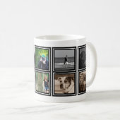 10写真のコラージュ|カスタムなInstagramのモダン家族 コーヒーマグカップ (正面右)