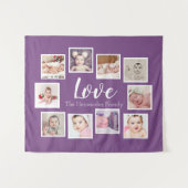 10写真テンプレートコラージュパーソナライズされたラブ タペストリー (正面(横))