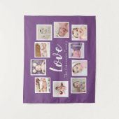 10写真テンプレートコラージュパーソナライズされたラブ タペストリー (正面)