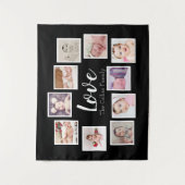 10写真テンプレートフォトコラージュパーソナライズされたラブ タペストリー (正面)