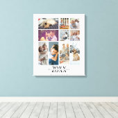 10写真パーソナライズされたと文字ファミリーコラージュ キャンバスプリント (インサイチュ (ウッドフロア))