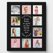 10写真ベビーから大学院ブラック フォトプラーク (正面)