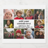 10写真縁どと文字センター – 白黒 ビールラベル (シングルラベル)