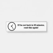 10分おもしろいで戻るオフィスのドア/デスクサイン サインプレート (正面)