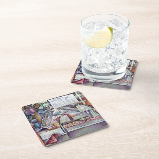 10分で妻忘れの誕生日 スクエアペーパーコースター (インサイチュ)