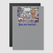 10分で妻忘れの誕生日 マグネット招待状 (正面/裏面)