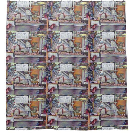 10分で忘れ妻の誕生日 シャワーカーテン (正面)