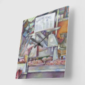 10分で忘れ妻の誕生日 スクエア壁時計 (傾斜)