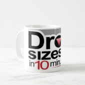 10分の低下のサイズ コーヒーマグカップ (正面左)