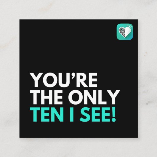 10分の1 スクエア名刺 (正面)