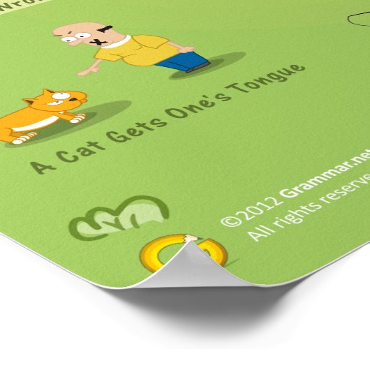 10動物の慣用句とその意味 ポスター (角)