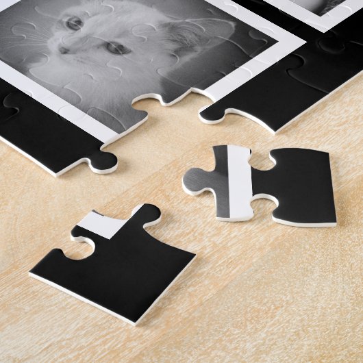 10匹の写真およびイニシャルが付いている大きくカスタムなパズル ジグソーパズル (側面)