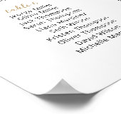 10台のエレガントテーブルで座席表を見つける ポスター (角)