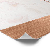 10台の結婚座席図フェイク銅大理石 ポスター (角)