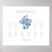 10台スタイリッシュの結婚ポスター座席表 ポスター (正面)