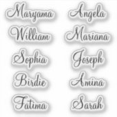 10名の名 | 書道モダンシール シール (正面)