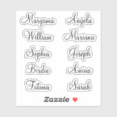 10名の名 | 書道モダンシール シール (シート)