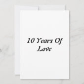 10周年おめでとう招待状 招待状 (裏面)