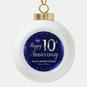 10周年おめでとう結婚 セラミックボールオーナメント