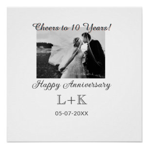 10周年おめでとう 写真を追加してね ポスター