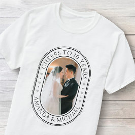 "10周年おめでとう" 結婚記念日フォト Tシャツ