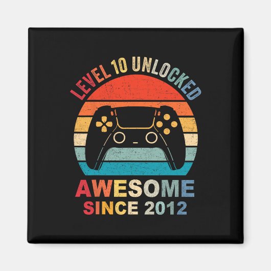 10周年おめでとう!2012年の最高のビデオゲーム、10歳の誕生日 マグネット (正面)