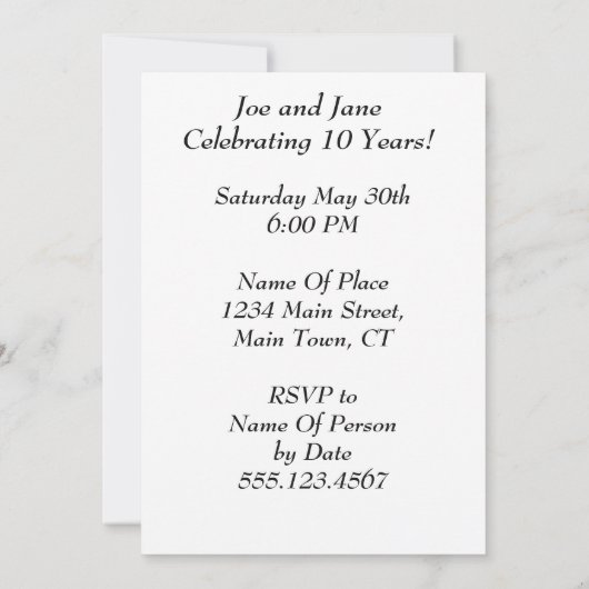 10周年すごい 招待状 (裏面)