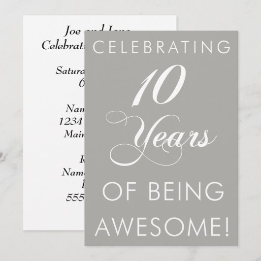 10周年すごい 招待状 (正面/裏面)