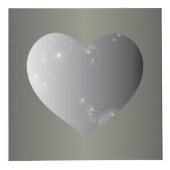 10周年のTin結婚カラーハートフレーム フォトキューブ (正面)