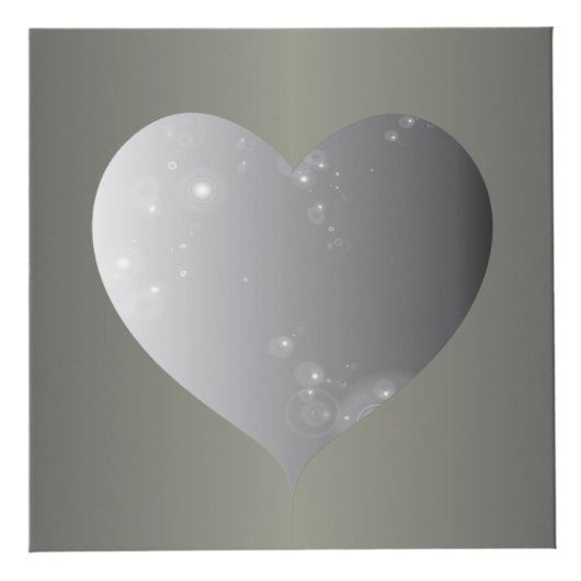 10周年のTin結婚カラーハートフレーム フォトキューブ (正面)