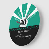 10周年を記念してパーソナライズ ラージ壁時計 (傾斜)