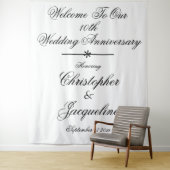 10周年ウェディングアニバーサリーおしゃれフォトブース背景 タペストリー (インサイチュ)