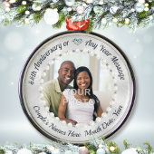 10周年オーナメント、写真パーソナライズされた、 メタルオーナメント