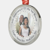 10周年オーナメント、写真パーソナライズされた、 メタルオーナメント (左)