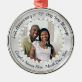 10周年オーナメント、写真パーソナライズされた、 メタルオーナメント (正面)