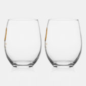 10周年パーソナライズされた ステムなしワイングラス (左)