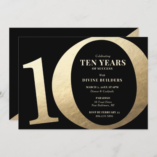 10周年パーティー 招待状 (正面/裏面)