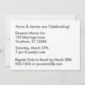 10周年パーティー 10年一緒 ハート 招待状 (裏面)