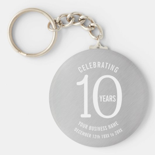 10周年企業のイベントお願い キーホルダー (正面)