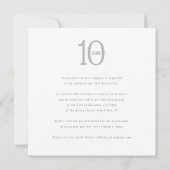 10周年企業のパーティの招待状 セーブザデート (裏面)