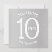 10周年企業のパーティの招待状 セーブザデート (正面)