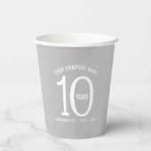 10周年企業のパーティー銀 紙コップ (裏面)